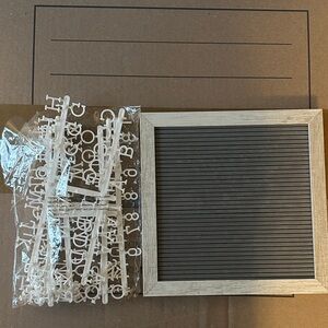 Gray Letter Board with White-ish wood Frame